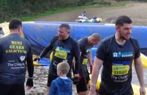 Thoroughly soaked and exhilarated after the fast, cold and bumpy descent - I am sure they all wanted another go!